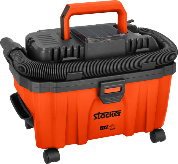 Aspirapolvere e soffiatore a batteria 21 V + Filtro HEPA + Batteria 2,6Ah e Caricabatterie Inclusi - Stocker