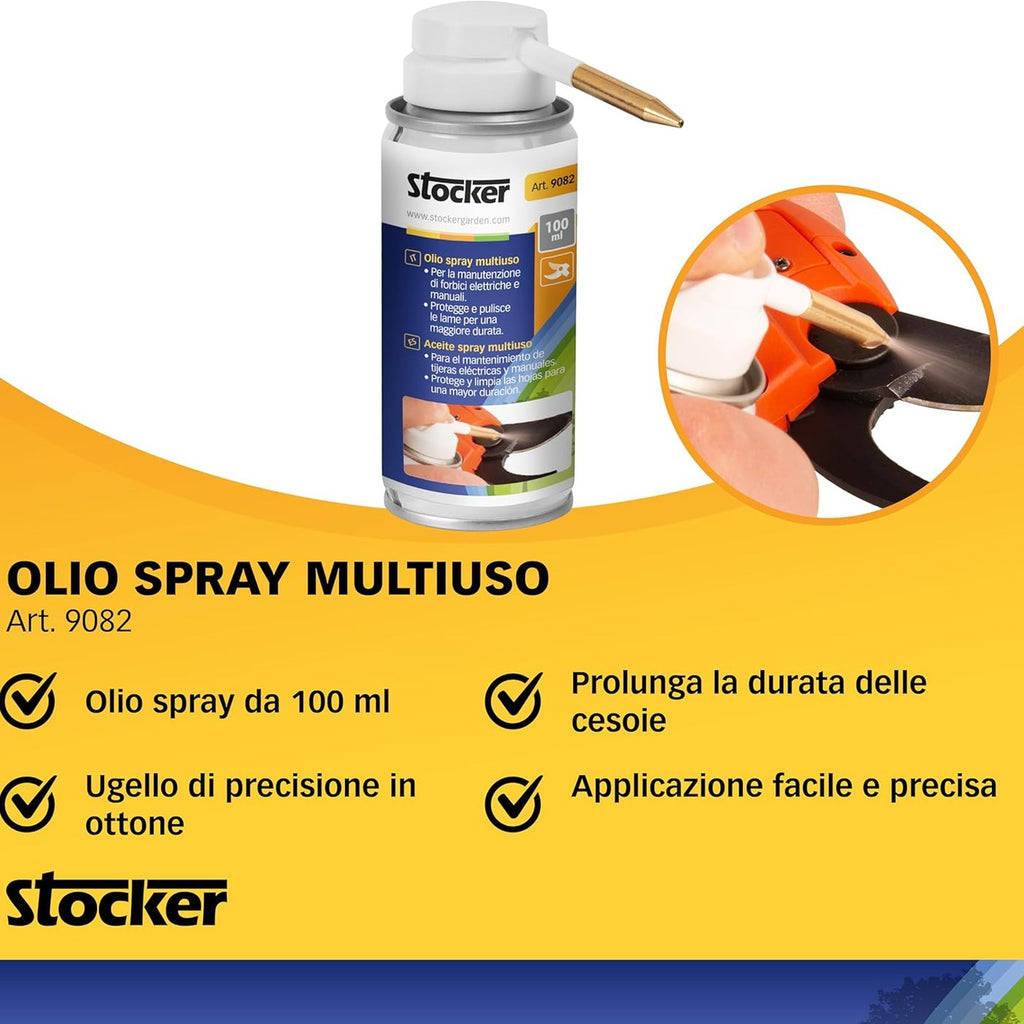 Kit de mantenimiento para tijeras a batería (aceite, grasa, detergente) - Stocker