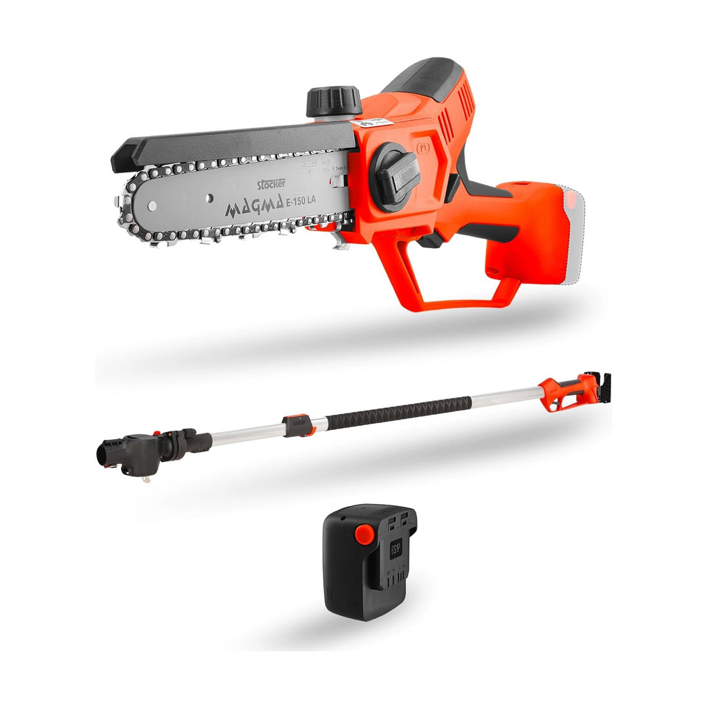 Magma E-150 LA 21 V Telescopic Pruning Chainsaw with Battery and Oil - Stocker