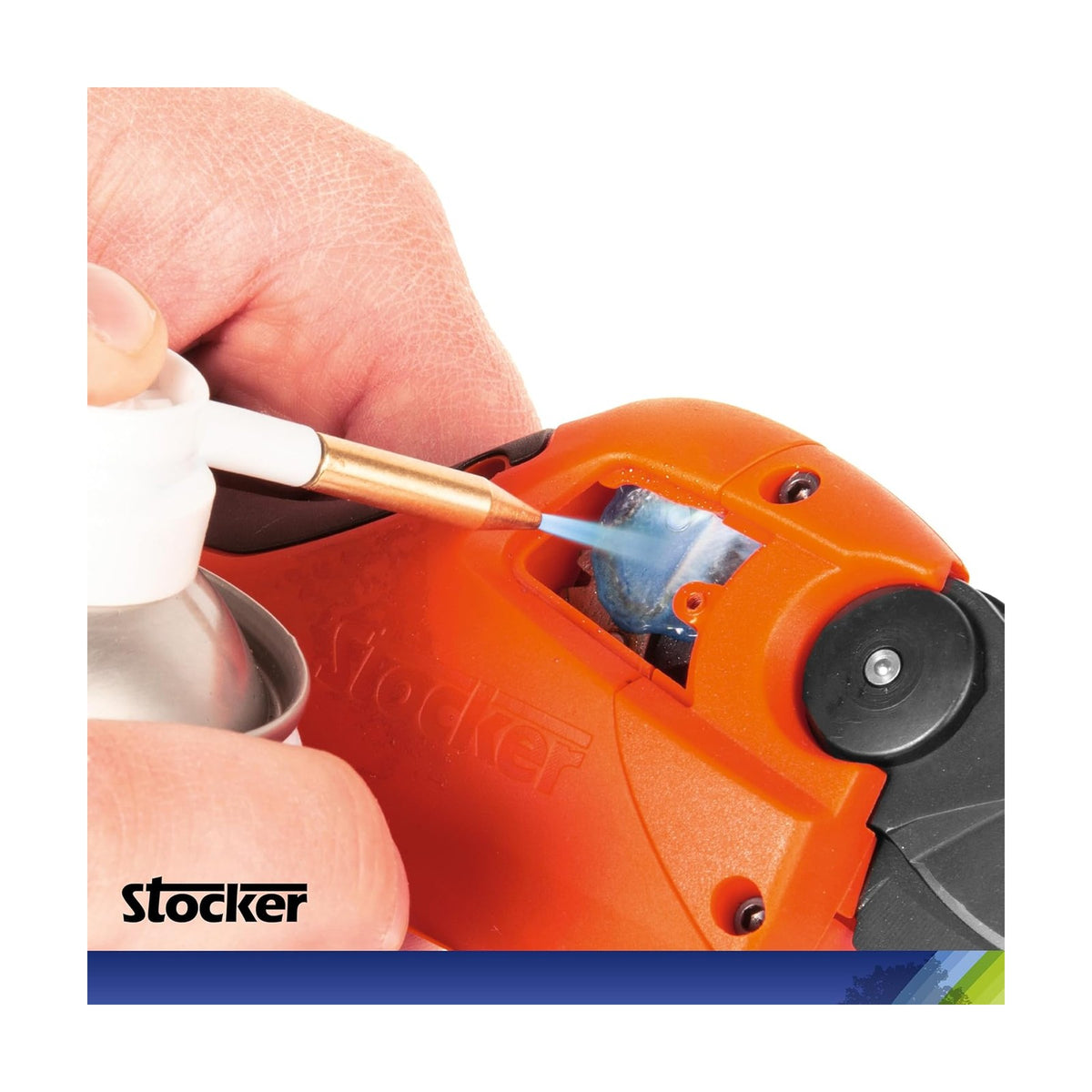 Kit de mantenimiento para tijeras a batería (aceite, grasa, detergente) - Stocker
