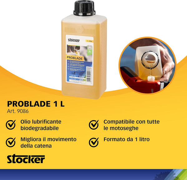 Kit Manutenzione Motoseghe Problade 1L + Bladeup 250ml - Olio Lubrificante Biodegradabile e Detergente per Lame