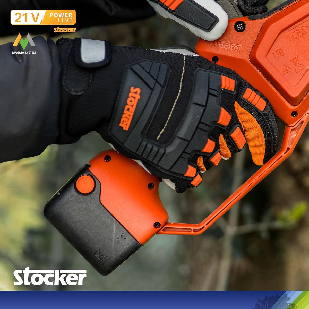 Magma E-150 LA 21 V Telescopic Pruning Chainsaw with Battery and Oil - Stocker
