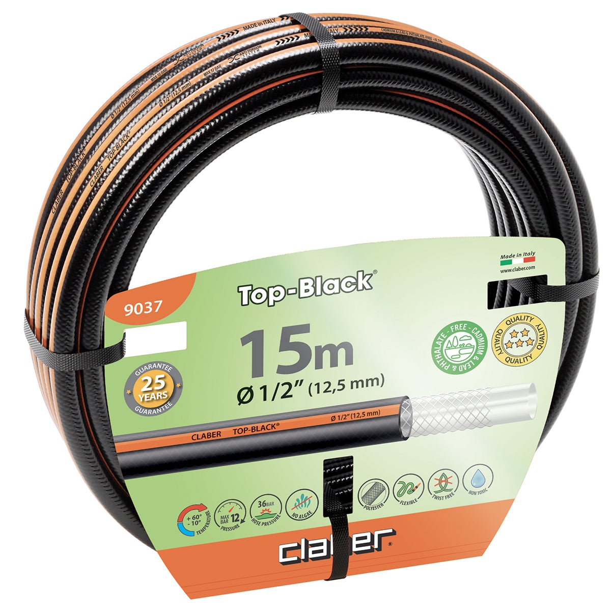 Tubo Top Black 1/2” - Claber 15 m