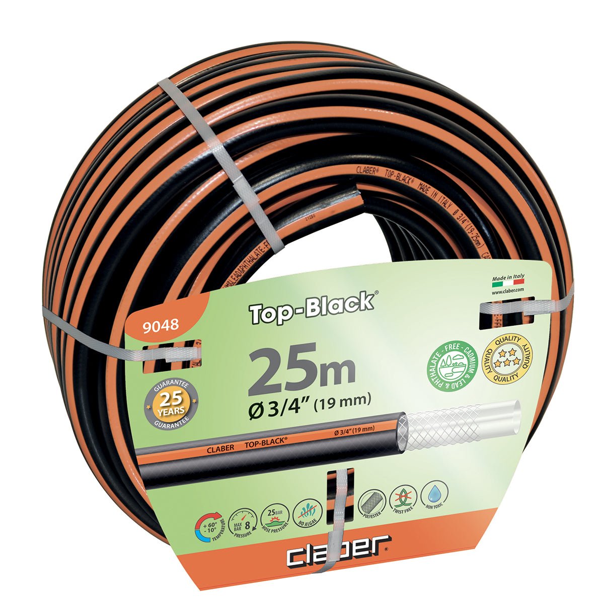 Tubo Top Black 3/4” - Claber 25 m