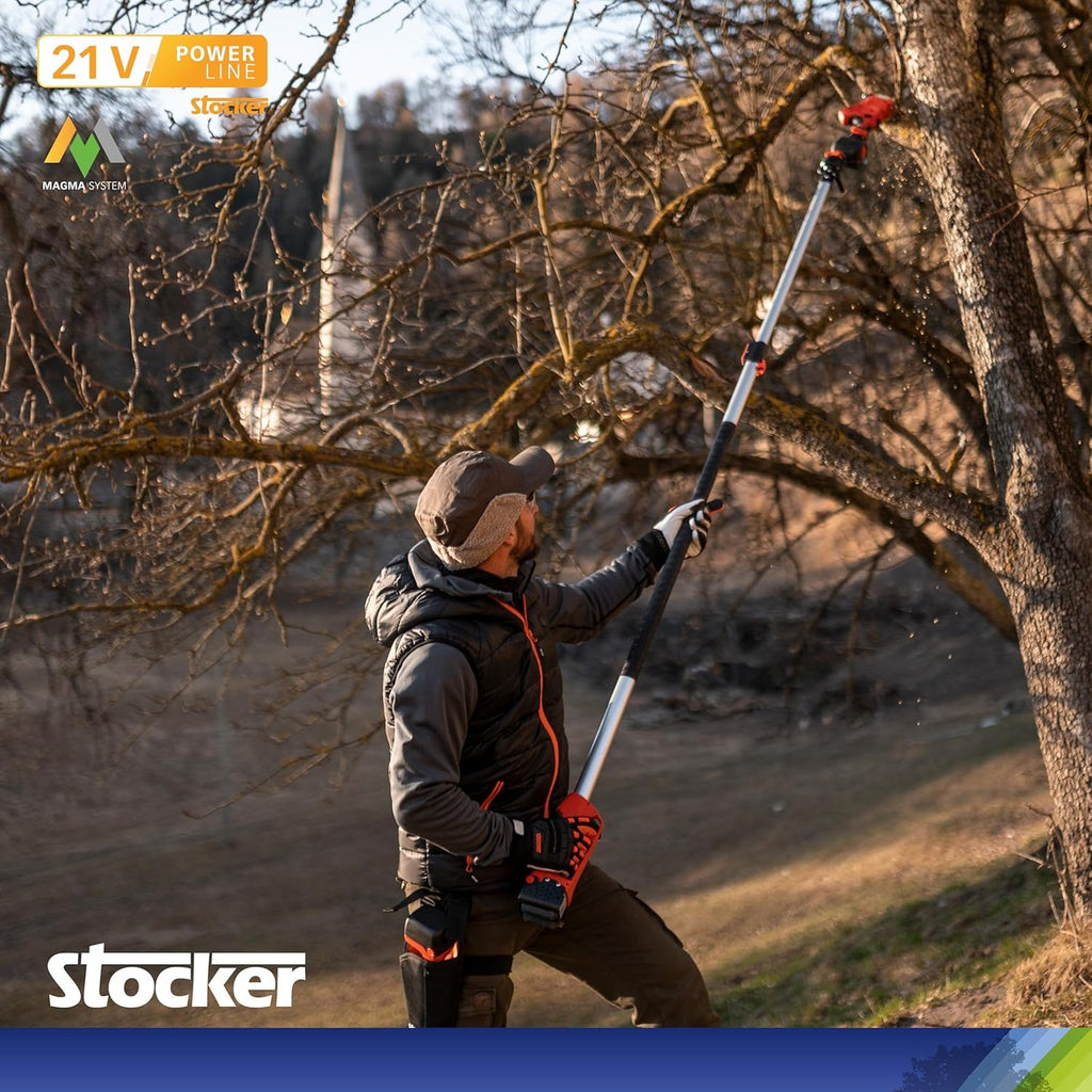 Magma E-150 LA 21 V Telescopic Pruning Chainsaw with Battery and Oil - Stocker