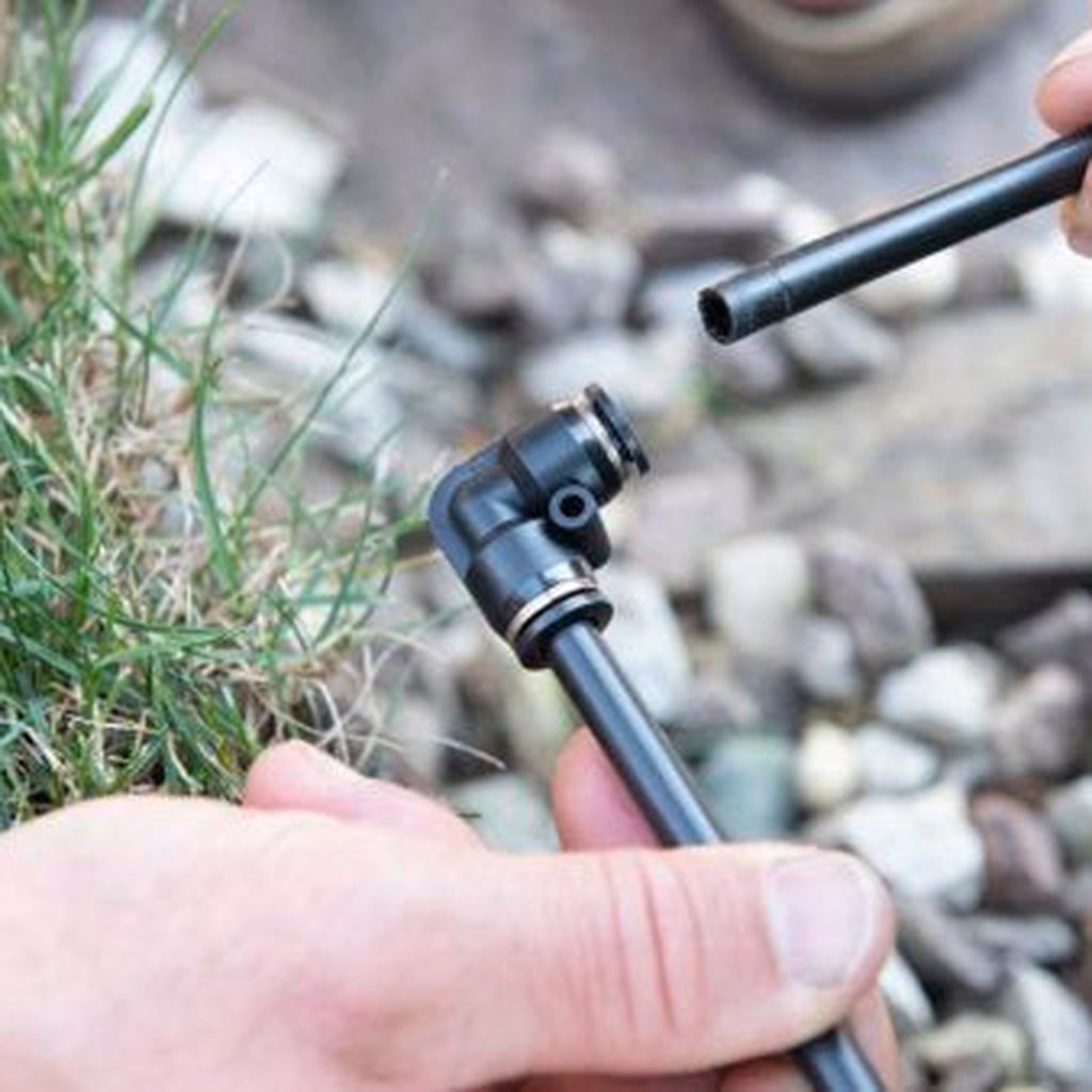 Racor de 90° sin roscar Ø 8 mm para Geyser - Stocker