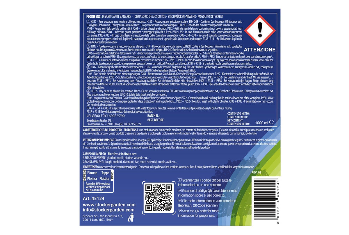 Florifens disabituante zanzare - Stocker 1 L