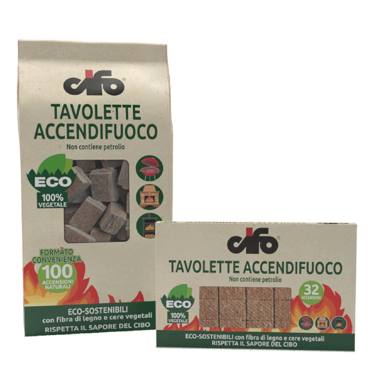 Tavolette accendifuoco - Cifo 100 pz