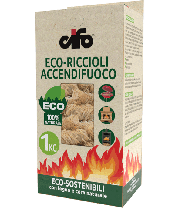 ECO- Riccioli Accendi Fuoco 1 kg CIFO : : Giardino e